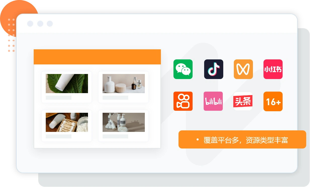 覆盖平台多,资源类型丰富